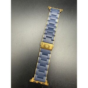 Michele Navy Silicone Gold Stainless Steel Apple Watch Band 38/40/41 MS20AS0004